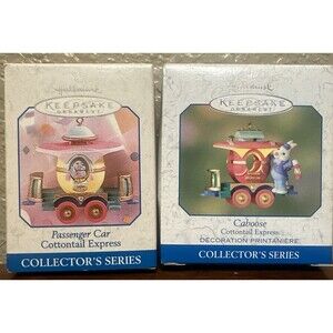 Hallmark  Set of 2 Cottontail Express Keepsake Ornaments ‘98-2000